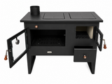 Prity 2P41 15.2 kW Wood Burning Cooking Range with Oven
