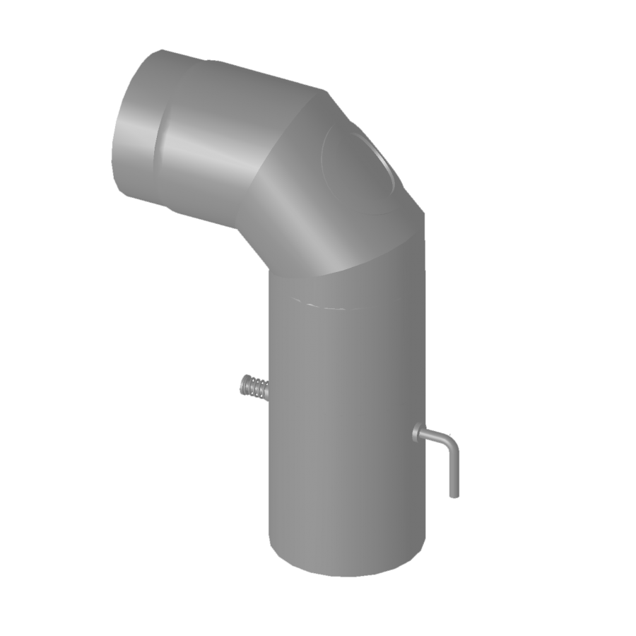 DURATHERM DTEPD 150/90° — Gomito a 90° ispezionabile con valvola