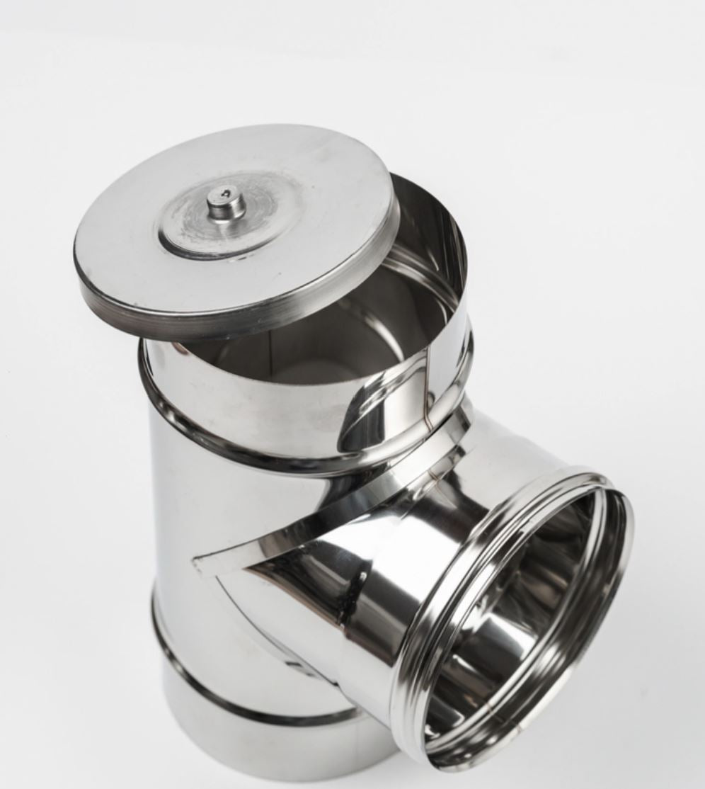 Kamininox raccordo a T in acciaio inox 45°