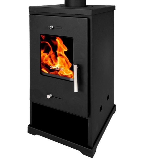 Prometey Eco Mini Black Estufa de leña