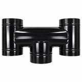 Cosmo Vent black enamelled H-form chimney cap Ø130 mm