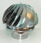 Rotating stainless steel chimney cowl