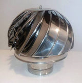 Rotating stainless steel chimney cowl