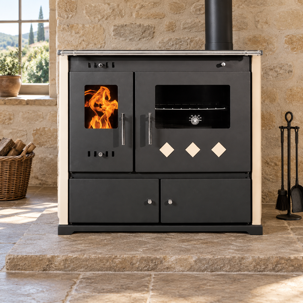 Prometey Practik Lux Wood-Burning Cooker — 9.4 kW
