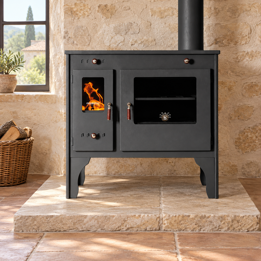 Prometey Retro Eco Wood-Burning Cooker — 7 kW