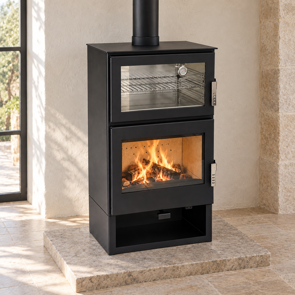Verso Ava F 11 kW Wood Burning Stove with Oven