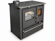 Verso CS Plus Inox Cuisinière à bois – 7.7 kW — Noir