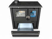 Verso CS Plus Inox Cuisinière à bois – 7.7 kW — Noir