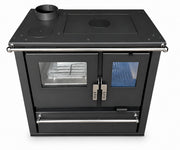 Verso CS Plus Inox Cuisinière à bois – 7.7 kW — Noir