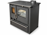 Verso CS Plus Inox Cuisinière à bois – 7.7 kW — Noir