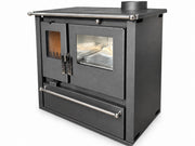 Verso CS Plus Inox Cuisinière à bois – 7.7 kW — Noir