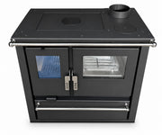 Verso CS Plus Inox Cuisinière à bois – 7.7 kW — Noir