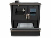 Verso CS Plus 7,7 kW Houtgestookt fornuis met oven — Zwart
