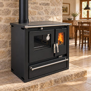 Verso CS Plus 7,7 kW Houtgestookt fornuis met oven — Zwart