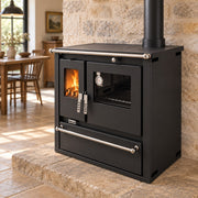 Verso CS Plus 7,7 kW Houtgestookt fornuis met oven — Zwart