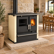 Verso CS Plus 7.7 kW Fogão a lenha com forno — Marfim