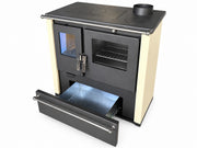 Verso CS Plus 7.7 kW Fogão a lenha com forno — Marfim