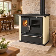 Verso CS Plus 7.7 kW Fogão a lenha com forno — Marfim