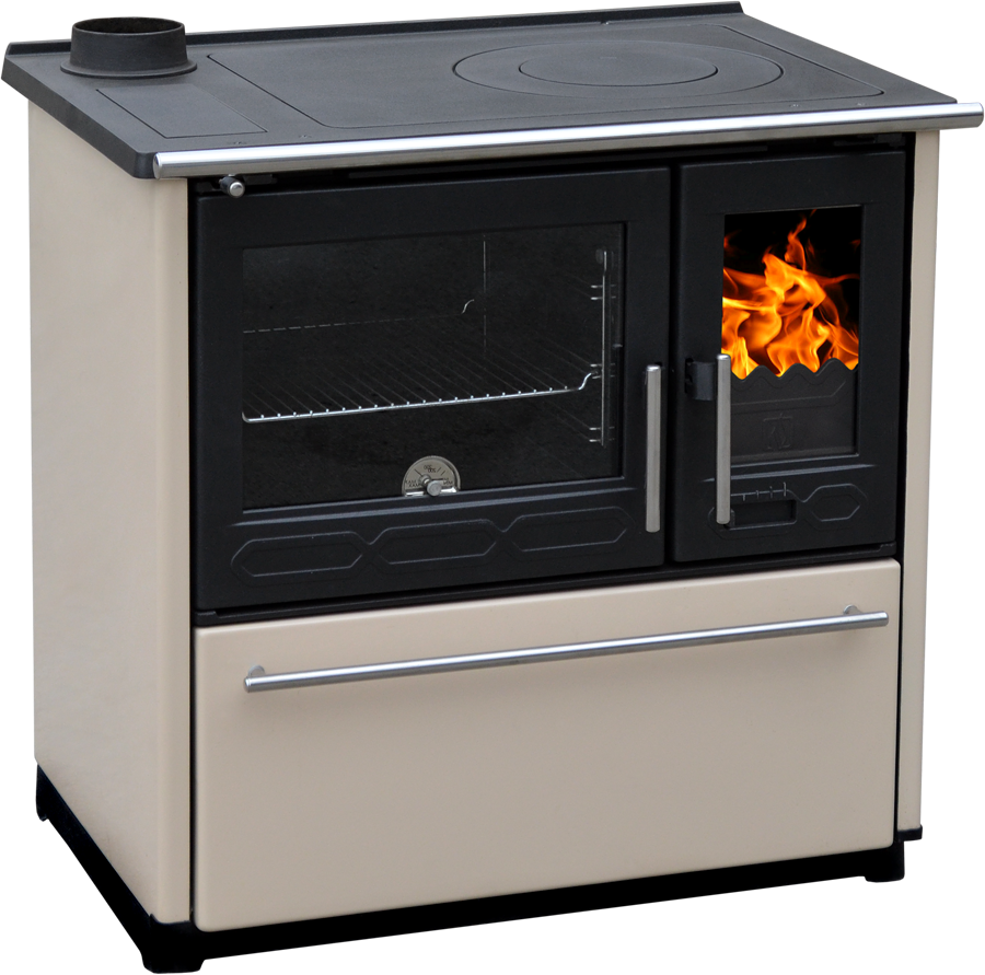 Plamen 850 Glas N — Cuisinière à bois avec four 8 kW, crème