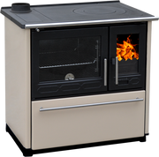 Plamen 850 Glas N — Cuisinière à bois avec four 8 kW, crème