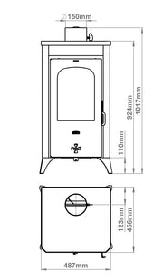 Prity SR D 11.5 kW Wood Burning Stove