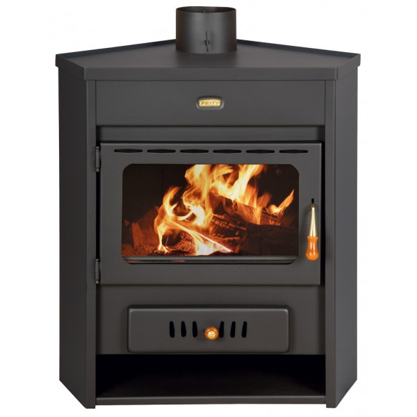 Wood Burning Stove Corner Model Fireplace Log Burner Solid Fuel Prity AM 12kw