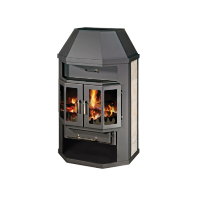 Wood Burning Stove With Integral Boiler Grande Lux ABO-tv